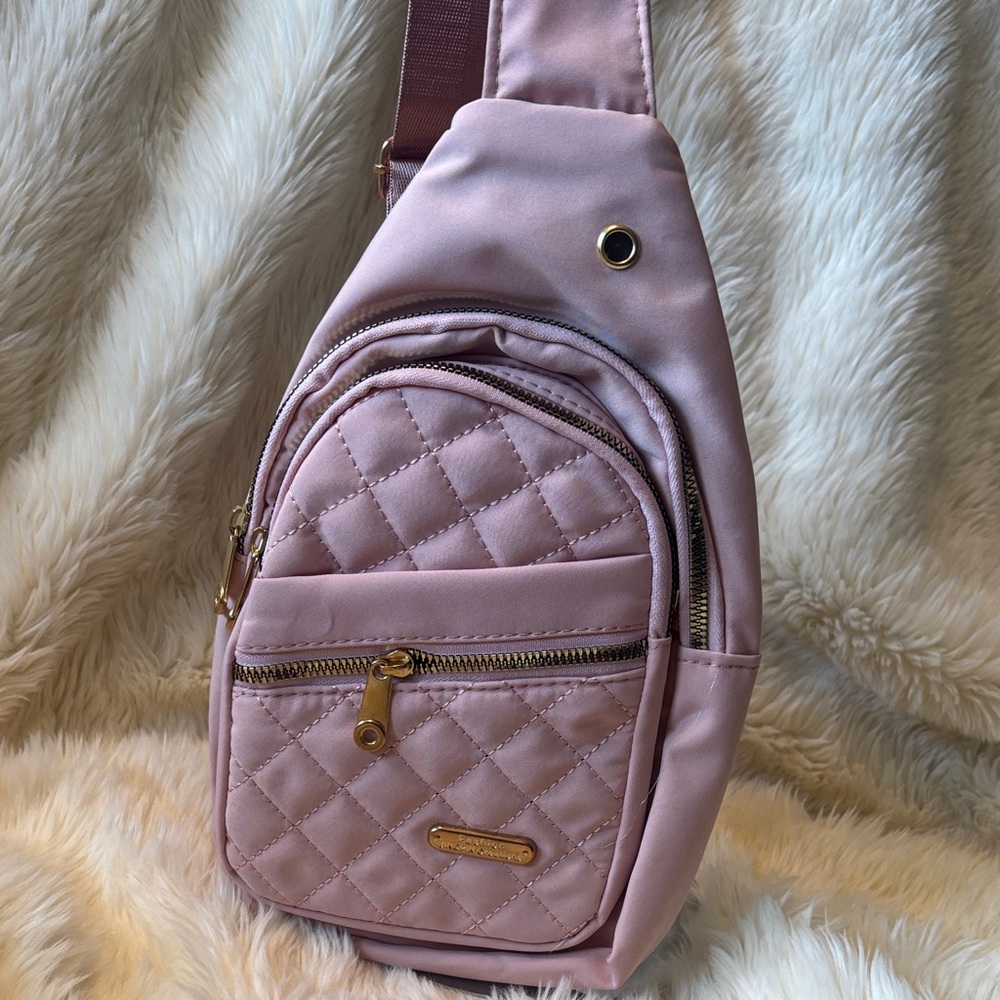 Quilted Pink Sling Bag